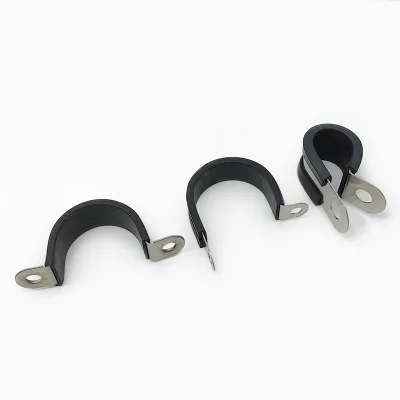 Winnow-intl Fixed Stainless Steel Galvanized Cable Tube Pipe Rubber Lined Clip P R Clamps with Epdm Rubber Lining
