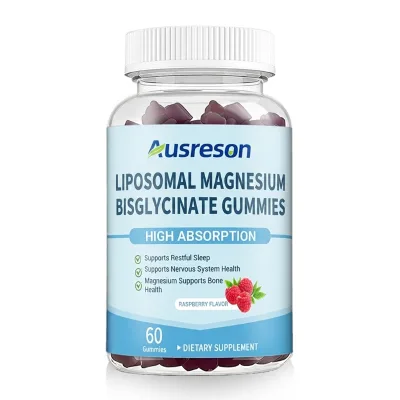 Ausreson Liposomal Magnesium Bisglycinate Gummies Sleep Supplement Gummy Natural 500mg Liposomal Magnesium Bisglycinate Gummies