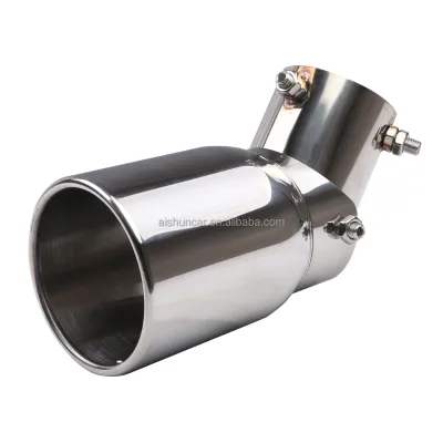 Adjustable Angle Stainless Steel Exhaust Tip 2.5" Inlet 3.5" Outlet (160-200mm) OEM Factory Direct for Straight/Bent Car Pipes