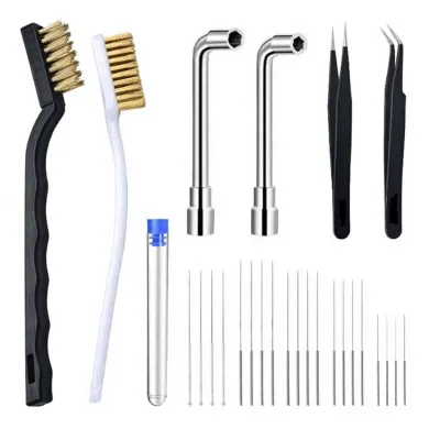 Cross-border 3D Printer Nozzle Cleaning Kit Stainless Steel Brush Needle Disassembly/Assembly Wrench Tool Set (160g)