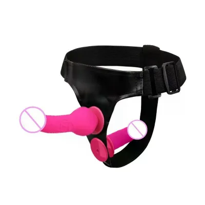 Leather Wearable Portable Dildo Panty Real Touch Feeling Penis Female Appliance Masturbation Lesbian Sex Toy Eco-Friendly Bulk