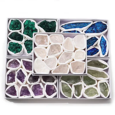 Natural Healing Crystals Natural Amethyst Cluster Stones Raw Stone Irregular Cluster Box Set