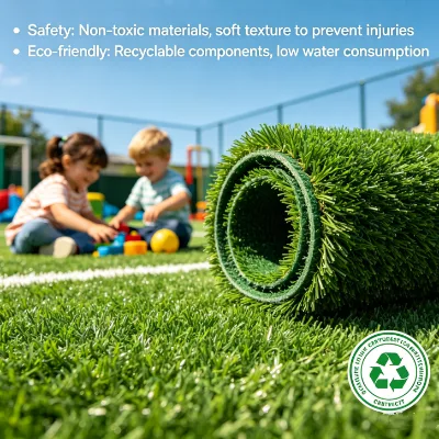 Ready to Ship Anti UV Anti Aging Artificial Grass Sample PU Backing for School Playground Soccer Training Field Bulk Engineering