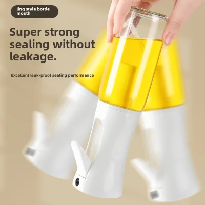 Oil Pot Spray Bottle Kitchen Oil Dispenser Non-Drip Oil-Control Press Fuel Injection Food-Grade Household