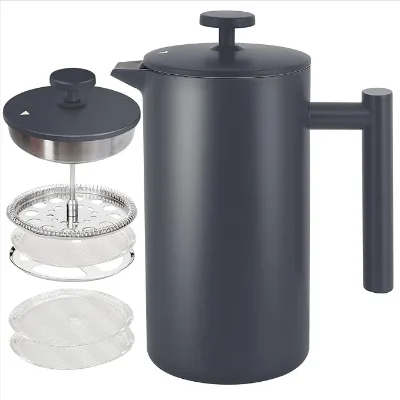 Coffee French Press for Afternoon Tea for Coffee Stainless Steel French Press Coffee Maker for Home for Party Picnic