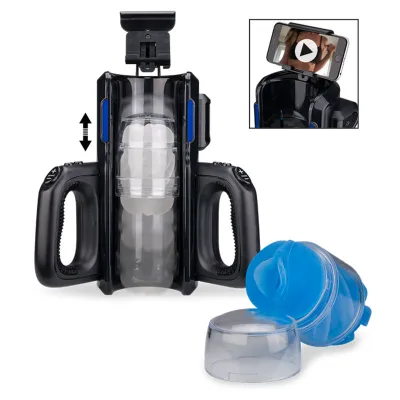 Large Piston Device Thrusting Machine Electric Stroker Massage Thruster Handheld Automatic Male Masturbator with Phone Holder