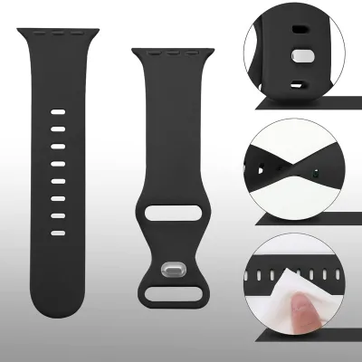 Soft Sport Watch Band Custom for Smart Apple Watch Series 6/7/8 Unique Luxury Silicone Replacement Wristband Rubber WatchStrap