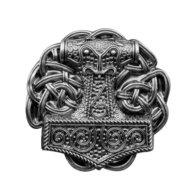 Wowei 3D Western Cowboy Thor Hammer Cross Antique Belts Buckles for Men Accessories