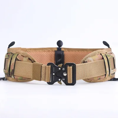 Tactical Straps Belt Men's Nylon Fabric Metal Buckle Tactical Belt Hunting Hiking Sports Fabric Belt