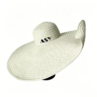 Women's Adjustable Big Bowknot Flower & Bowknot Fur Floppy Sombrero Hat Foldable Roll up Beach Cap Sun Hat UPF 50+