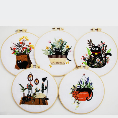 Mini Counted Cross Stitch Kits for Adults Home Decor Cotton Fabric Cross Stitch Machines for Beginners