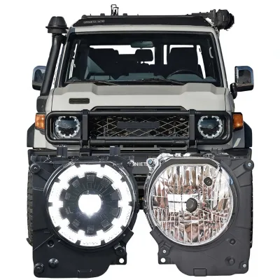 2024 for LC76/LC79 for 71-Series Headlight Assembly-High-Spec Plum Blossom Grille Compatible Low/High-Spec Models