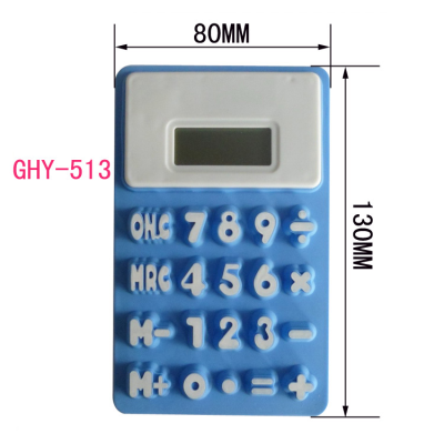 Manufacturer Sales Handheld 8 Digit Silicone Calculator Foldable Kids Love Calculator