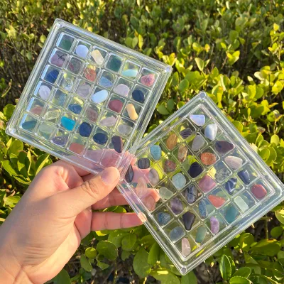 Hot Sales Natural Chips Fridge Magnet Healing Tumbled Tumbled Stones Rose Quartz Chips Gravels for DIY Gifts
