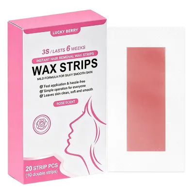 Aloe Vera Organic Vegan Nonwoven Fabric Beauty Salon Hypoallergenic Gentle Soothing Lip Wax Strips for Facial Hair Removal