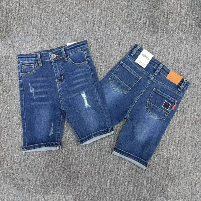 Production Plant Kids Short Jeans Summer Soft Jean Shorts Kids Slim Spandex Denim Boys Shorts