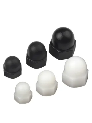 Factory Supply PA66 Cap Nut Plastic Polyamide Nylon Lock Nuts Half Round Nut M5 M6/m8