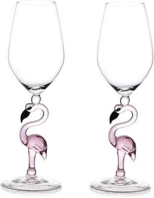 Creative Flamingo High-Value Hand Blown Acrylic Wine Glass High-foot Plastic for Red Wine Cocktail for Champagne or Bubble Wine