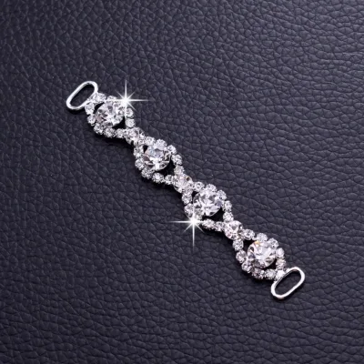 Silver Crystal Chain Connectors Heavy Duty Bikini Connector for Bodybuilding Bikini Bra Strap