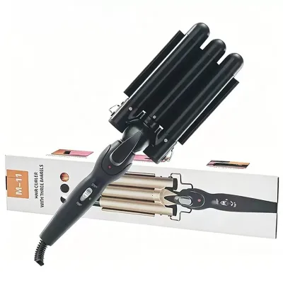 High Quality 3 Barrel Curling Iron Hair Waver Curling Iron Fast Heating Best Hair Waver for Beachy/Frizz Free Waves
