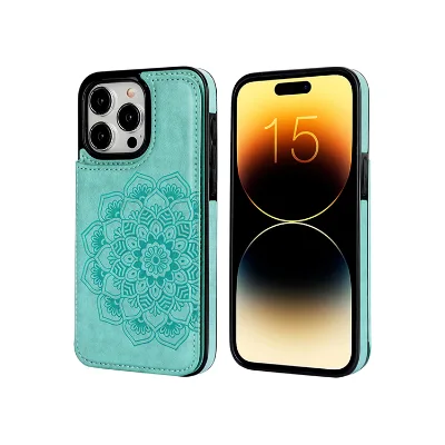 China Wholesale factory price magnetic card holder and stand wallet phone case Shockproof phone case