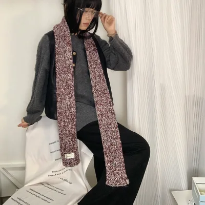 Knitted Long Women Autumn Winter Versatile Warm High-end Neck Warmer
