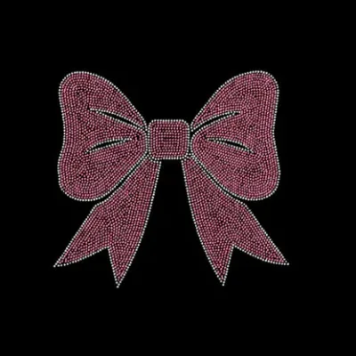 Best Selling Bow Ball Hotfix Rhinestone Transfer Iron on Motif
