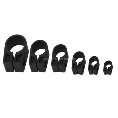 Kinds of Standard Sizes BLACK ARMOURED Different DIAMETER Cable Cleats