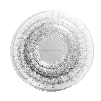 Wholesale Custom Eco-Friendly Glass Dinner Plates Modern Wedding Restaurant Serving Plates