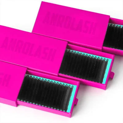 Anrolash Wholesale Easy Fan Rapid Blooming Eyelash Extension Fast Fanning Lashes Individual Lashes Natural Long Black Faux Mink