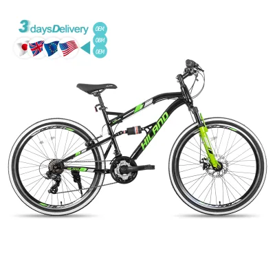 For for 26-Inch 21-Speed Steel Frame Suspension Fork Full-Suspension Disc Brake Oversized Saddle Mountain Bike