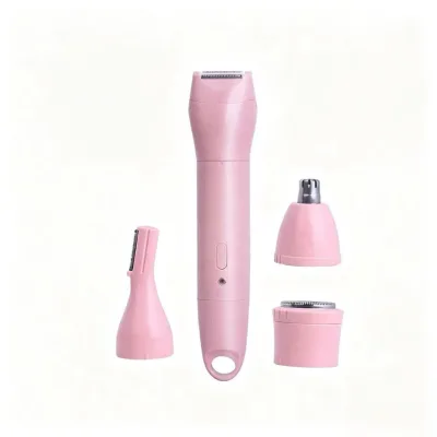 4-in-1 Painless Women Electric Shaver Epilator French Body Hair Remover Bikini Underarm Trimmer Foot File USB Household English