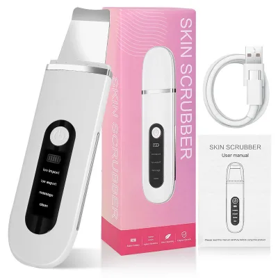 2025 New Ultrasonic Ion Facial Shovel Cleanser Household Peeling Skin Scrubber and Deep Cleaning Blackhead Remover