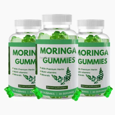 Private Label Moringa Leaf Extract Gummies OEM Gummy Bear for Adults Not for Pregnant Women