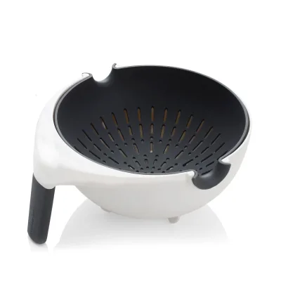 Multifunctional Kitchen Utensils Folding Plastic Collapsible Colander With Container