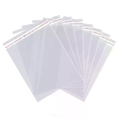 New Hot Selling Clear Self Adhesive Resealable Polypropylene Plastic Transparent Bag for Packaging Recyclable Non-Benzene