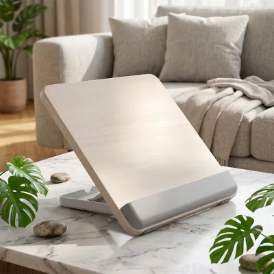 Wholesale P29 Adjustable Tablet Stand for Drawing and Reading with Soft Silicone Wrist Pad 6 Level Height Foldable Wood Holder