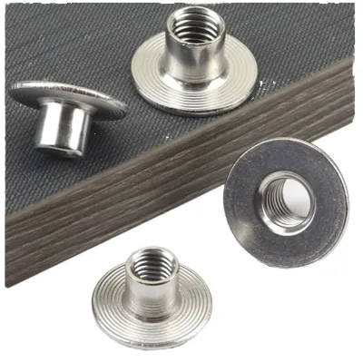 304 Stainless Steel CLASS 4 T-Type Welded Nut T-Cap Nut Flanged Butt-Joint Steel Plate Stepped Mining Water Treatment M3