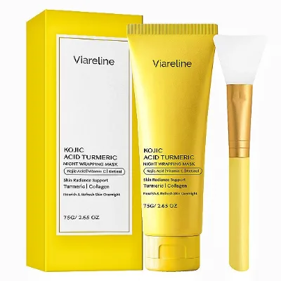 Private Label Tumeric Face Masks Vitamin C Collagen-Moisturizing Cleansing Hydrating Kojic Acid Turmeric Peel-Off Mask