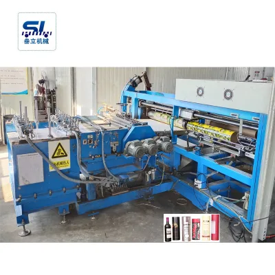Semi Automatic Paper Tube Label Sticking Machine Paper Can Labeling Gluing Machine Round Paper Box Sticker Labelling Machine