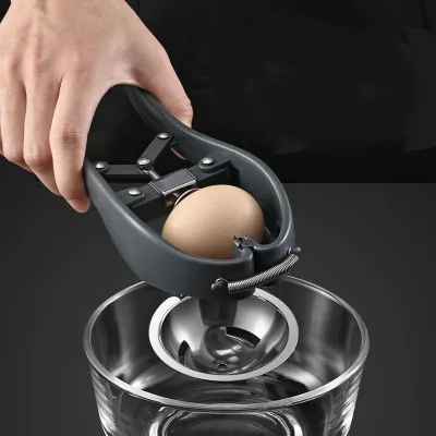 Kitchen Bake Accessories Manual Quick One-Handed Whisk Baking Peeling and Shelling Egg White Yolk Separator Cutter Opener Tools