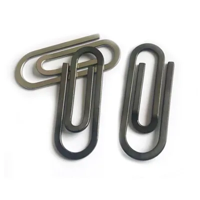 New Arrival Brushed Stainless Steel Paper Clip Shape Money Clip for Men