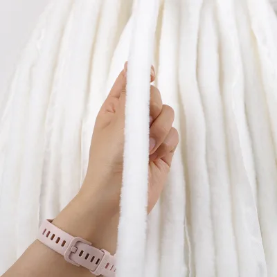2Cm Faux Rex Rabbit Fur Strip Hanfu Qipao Cuff Trim Diy Handmade Apparel Shoe Hat Sewing Accessory Home Textile Plush Material
