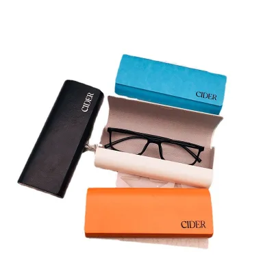 Wholesales Cowhide Iron Foreskin Luxury Box for Sunglasses case Leather Compression Resistant Printable logo case for Glasses