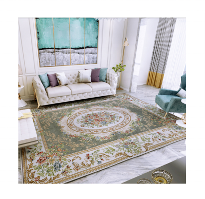 Luxurious American Flower Living Room Carpet Area Rug