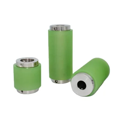 Powercoated Polyurethane Rubber Conveyor Roller with OEM Customization 10mm Bore Diameter