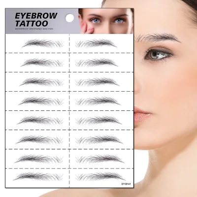 Nice Quality Permanent Makeup Accessories New Waterproof 4D Hair-like Eyebrow Tattoos Sticker Temporary Eyebrow Tattoo Sticker