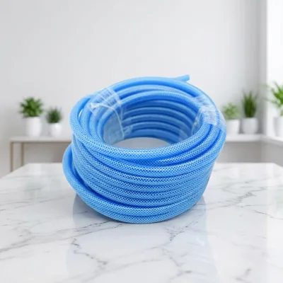 Food Grade Durable High Pressure Flexible Braided PVC Tubing 100 Ft Roll 1/2 ID Industrial Use Water Garden Hose