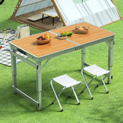 Portable Expandable Outdoor Metal Table for Banquets Picnics & Dining Promotional Folding Dining Table