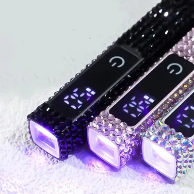 Bling Colored Diamond Portable Rechargeable Handheld Gel Nail Cordless Home Lamp